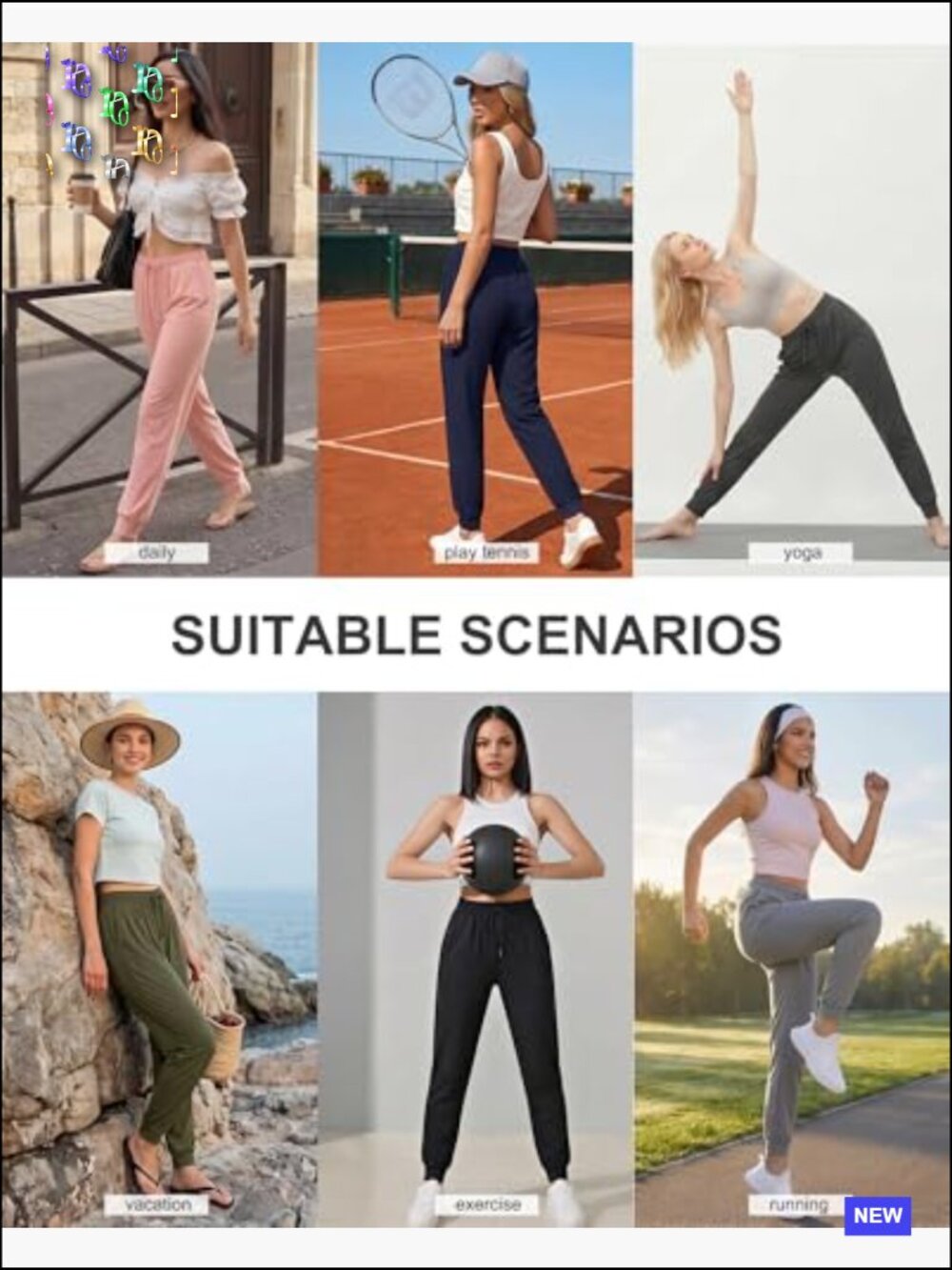 High Waist Sweatpants Joggers Stretch Track Pants Athletic Workout Pockets Yoga - Picture 7 of 7
